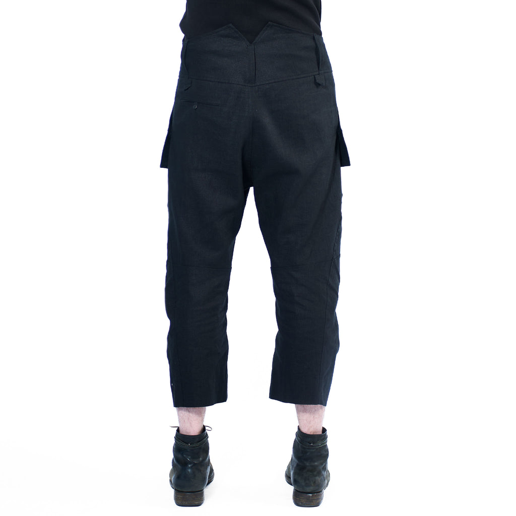 CROPPED LINEN TROUSERS