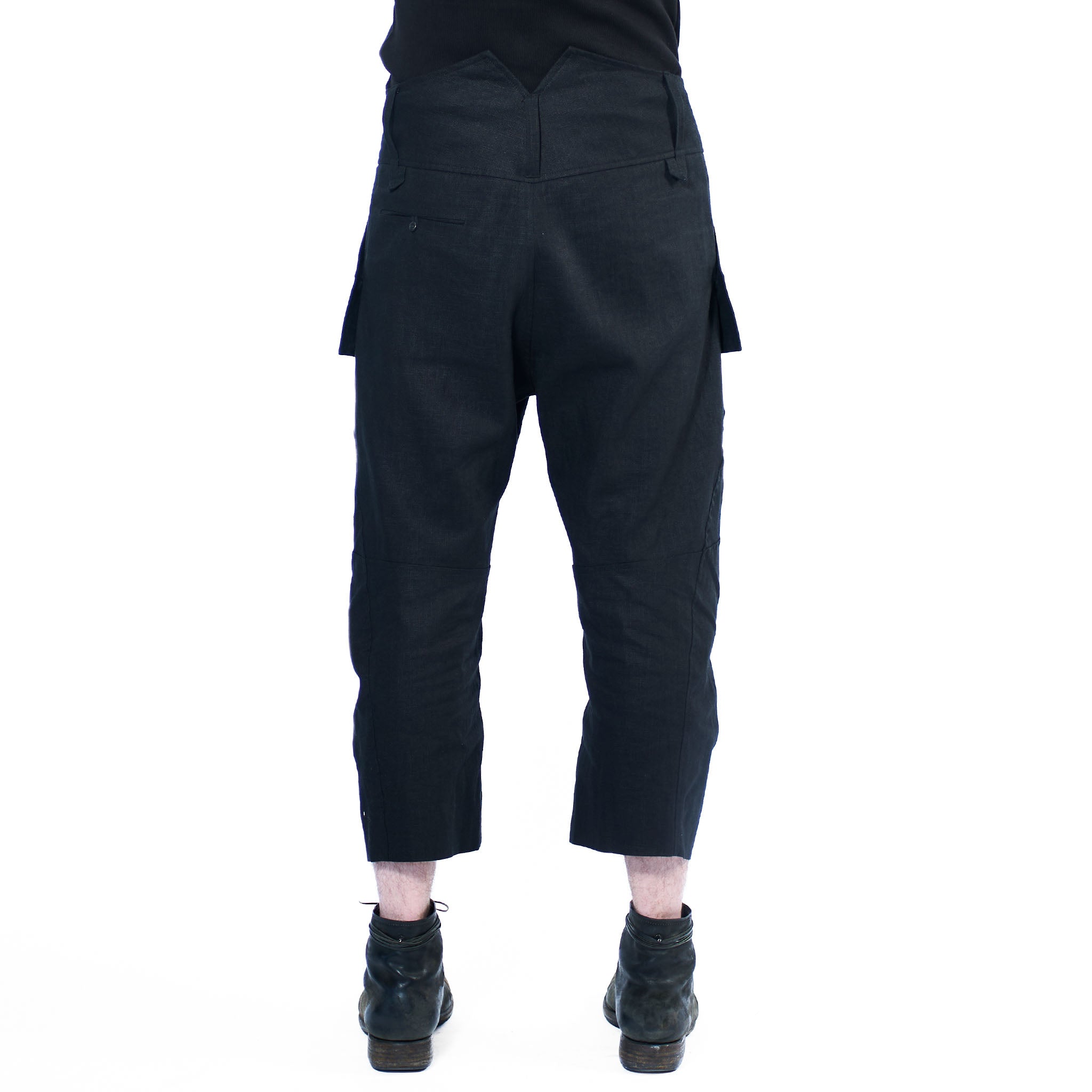 CROPPED LINEN TROUSERS