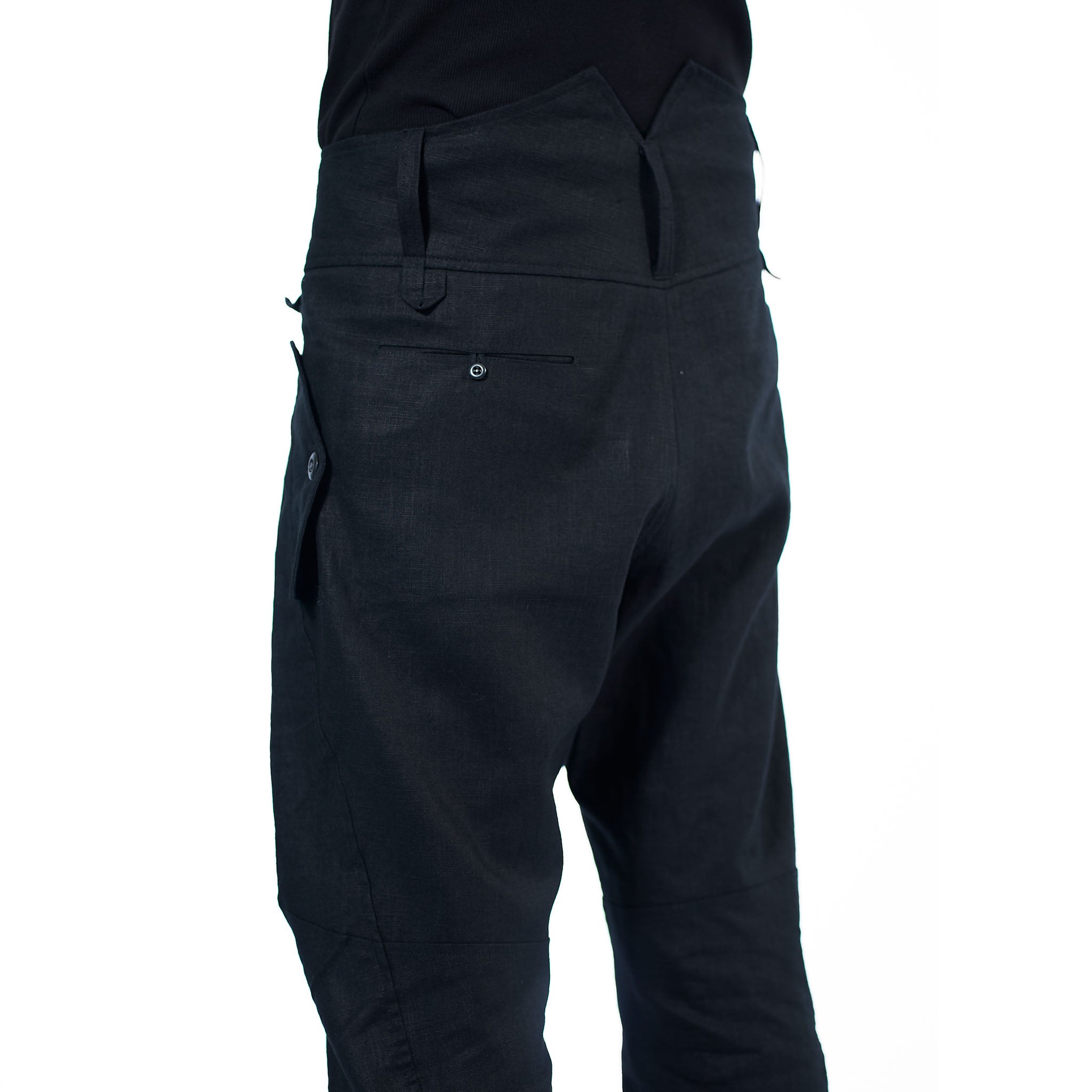 CROPPED LINEN TROUSERS