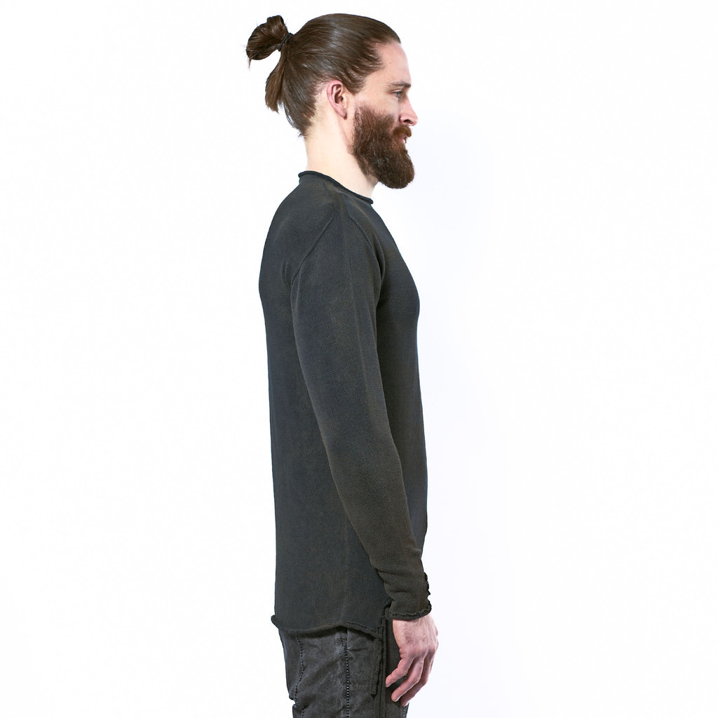 DISTRESSED COTTON PULLOVER