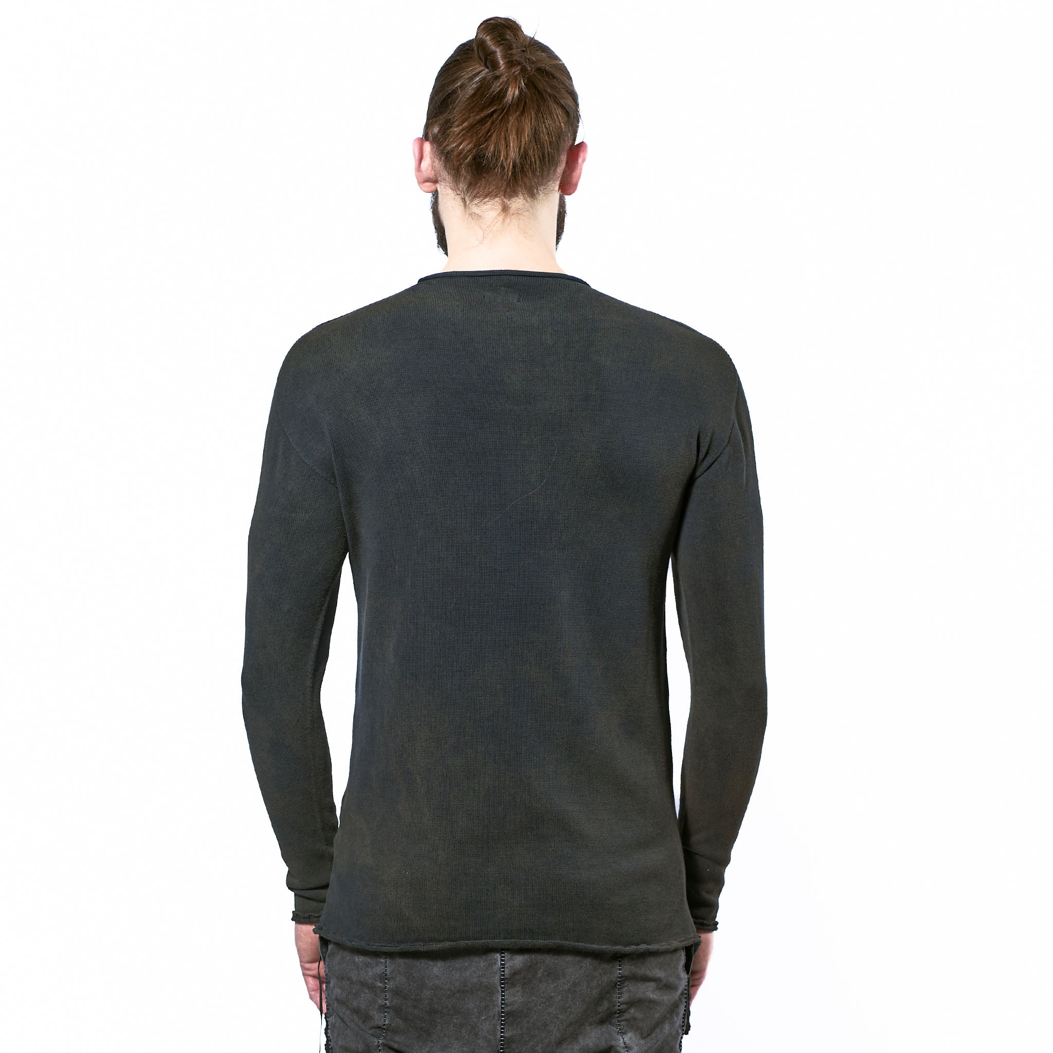 DISTRESSED COTTON PULLOVER