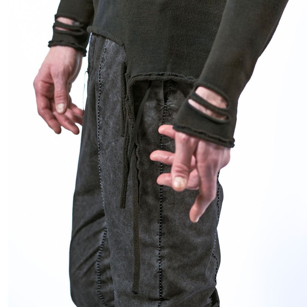 DISTRESSED COTTON PULLOVER