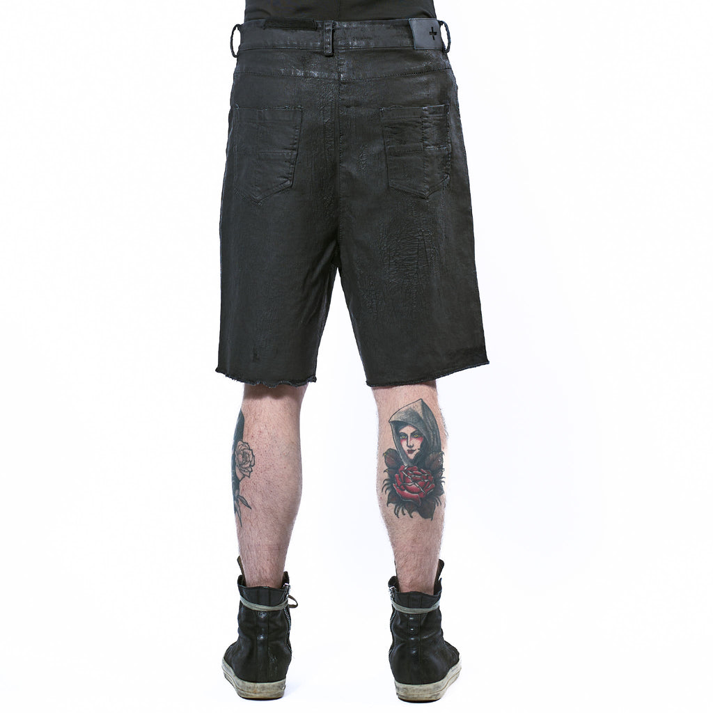 PAINTED DENIM SHORTS