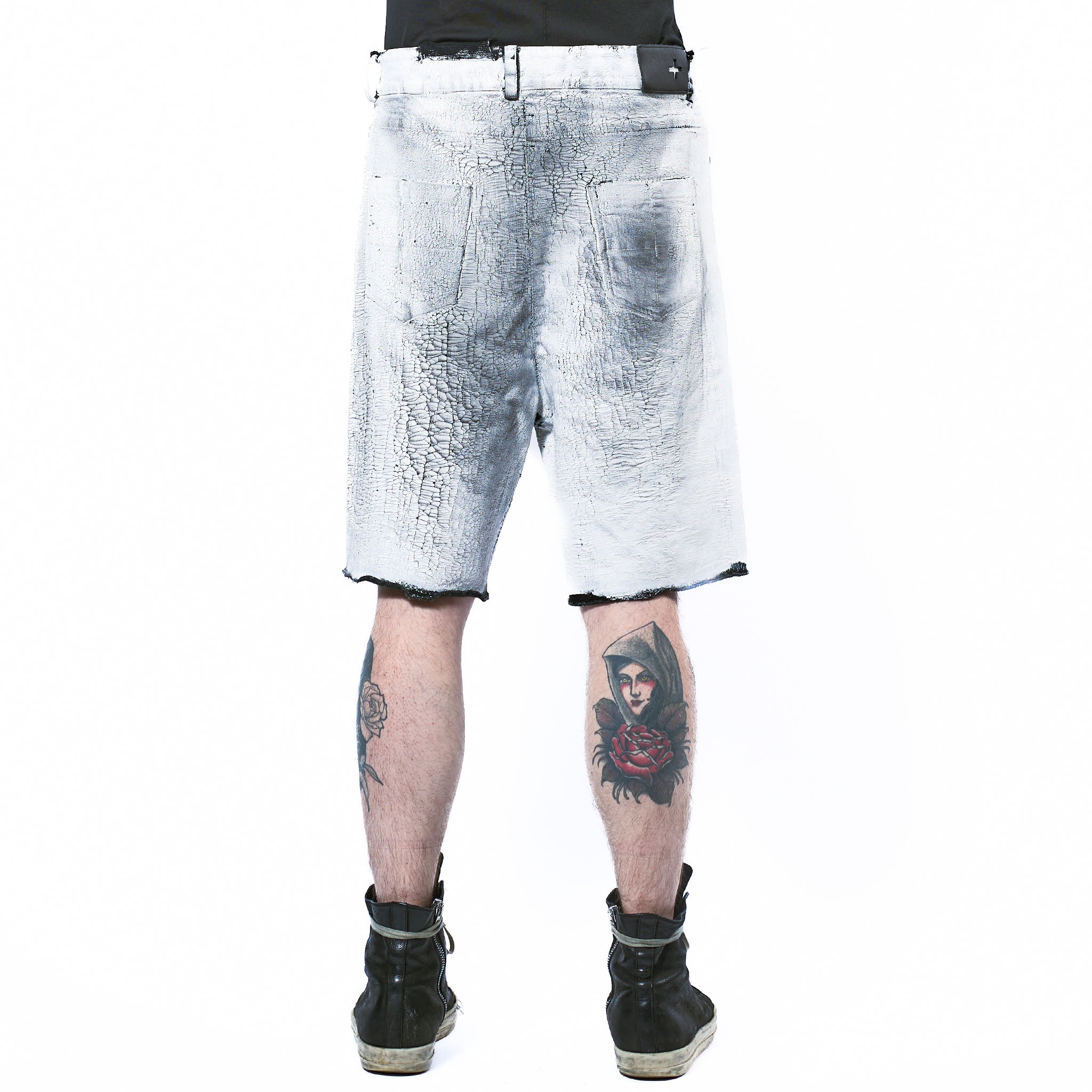 PAINTED DENIM SHORTS