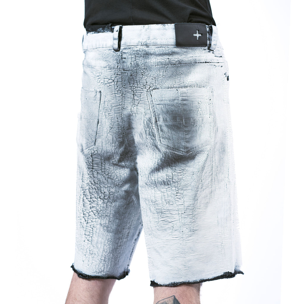 PAINTED DENIM SHORTS