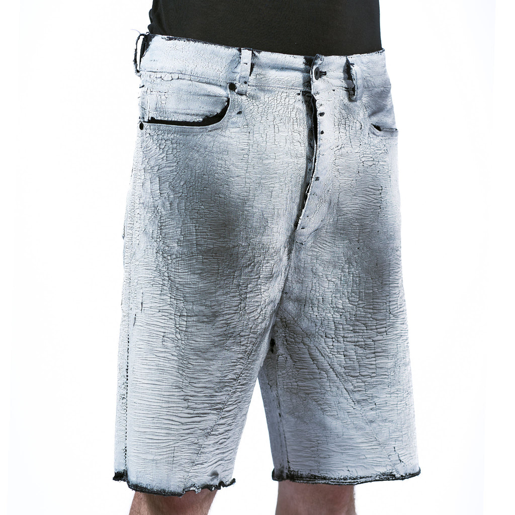 PAINTED DENIM SHORTS