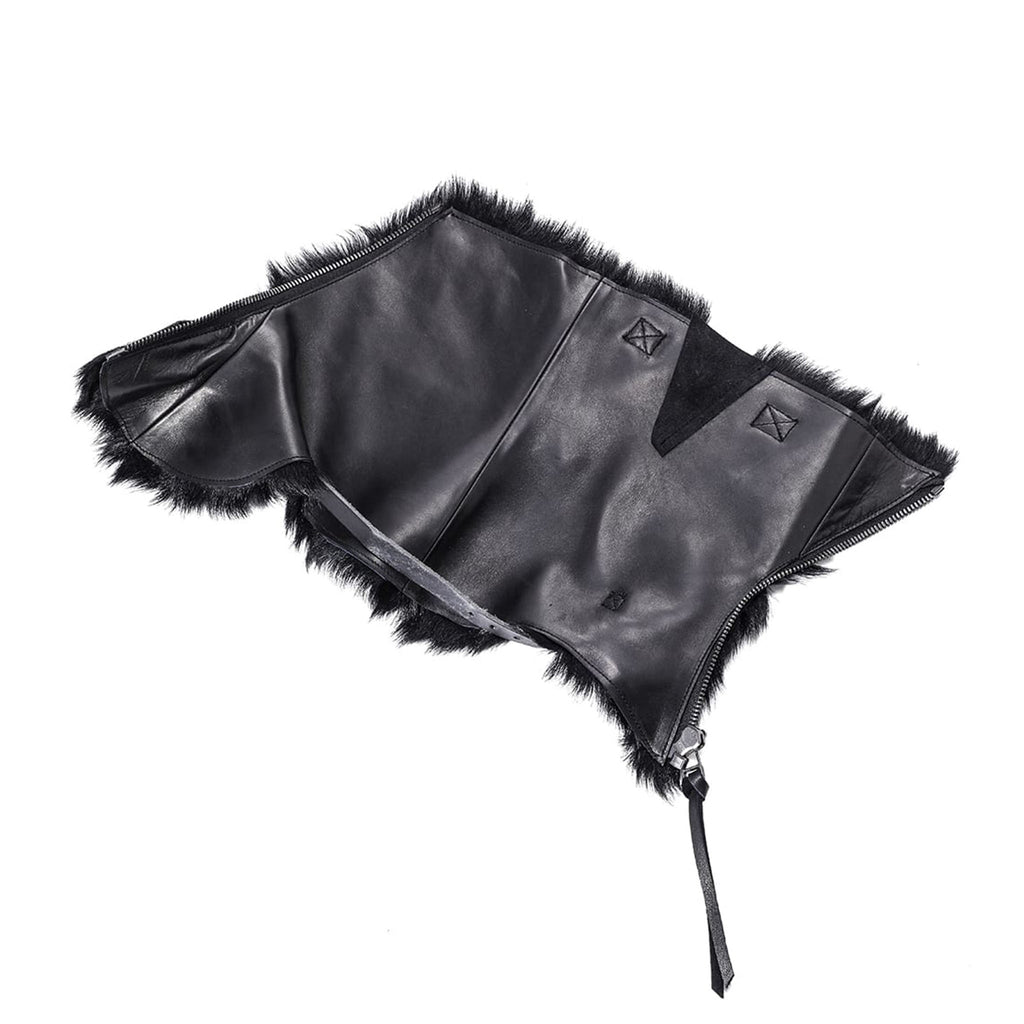 GOAT FUR / HORSE LEATHER GAITER