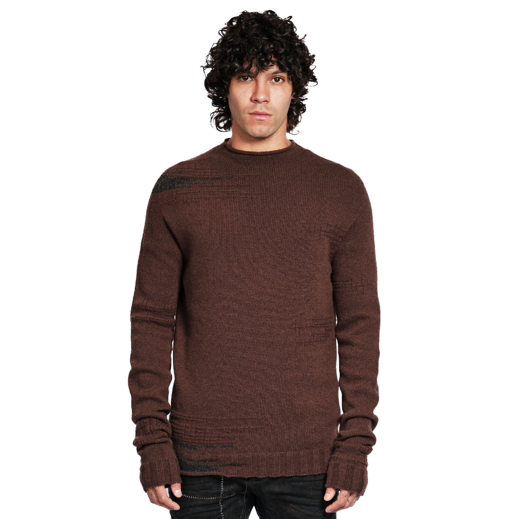 HEAVY WOOL MOCK NECK SWEATER