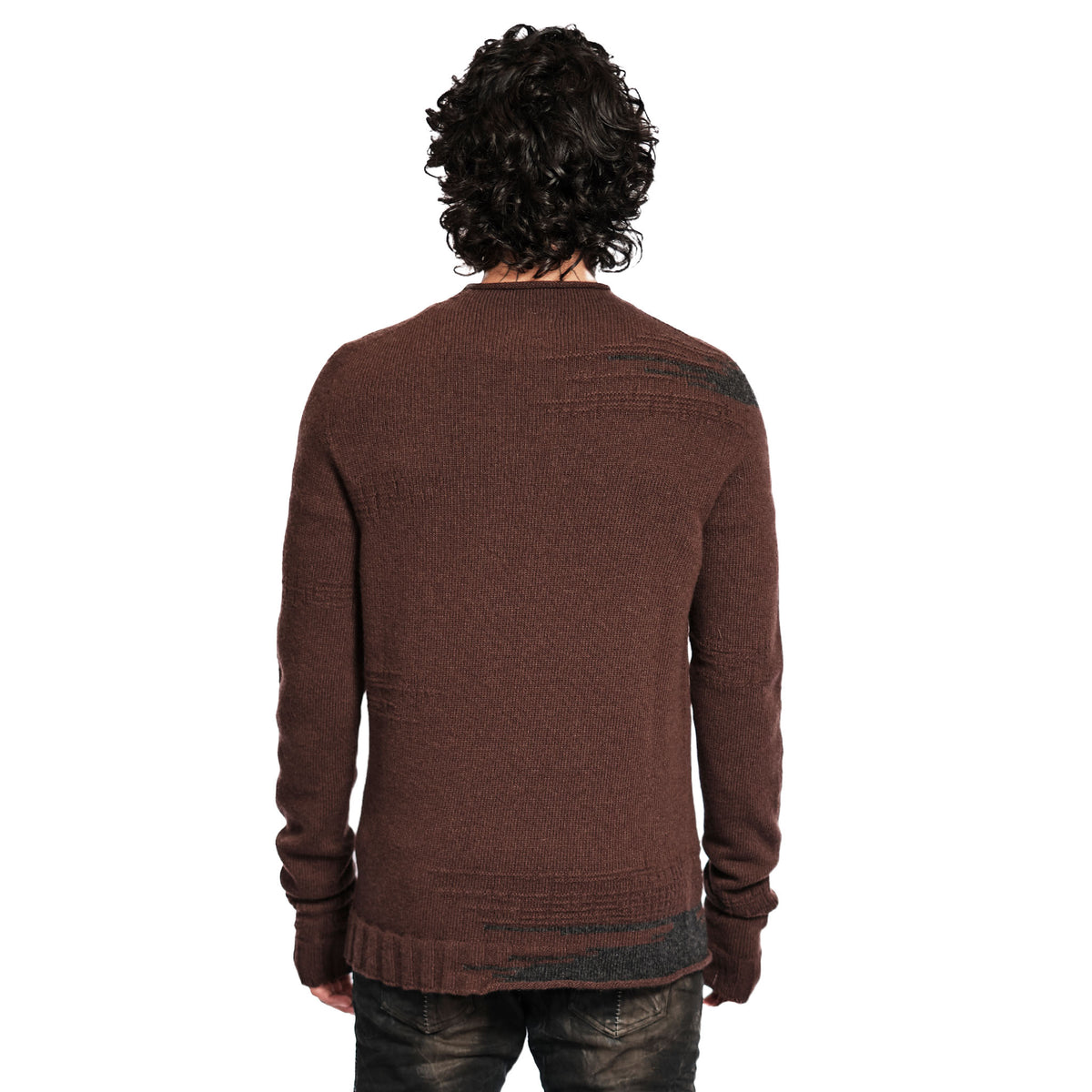 HEAVY WOOL MOCK NECK SWEATER