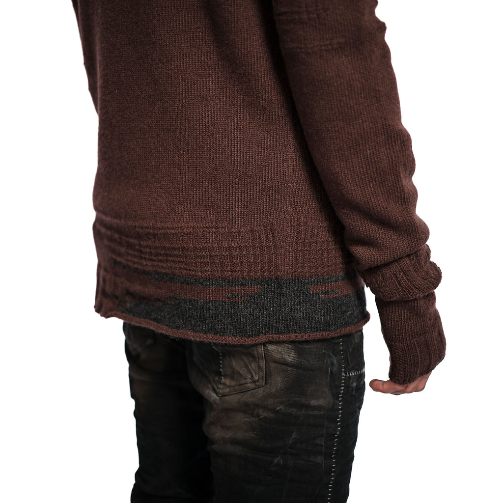 HEAVY WOOL MOCK NECK SWEATER