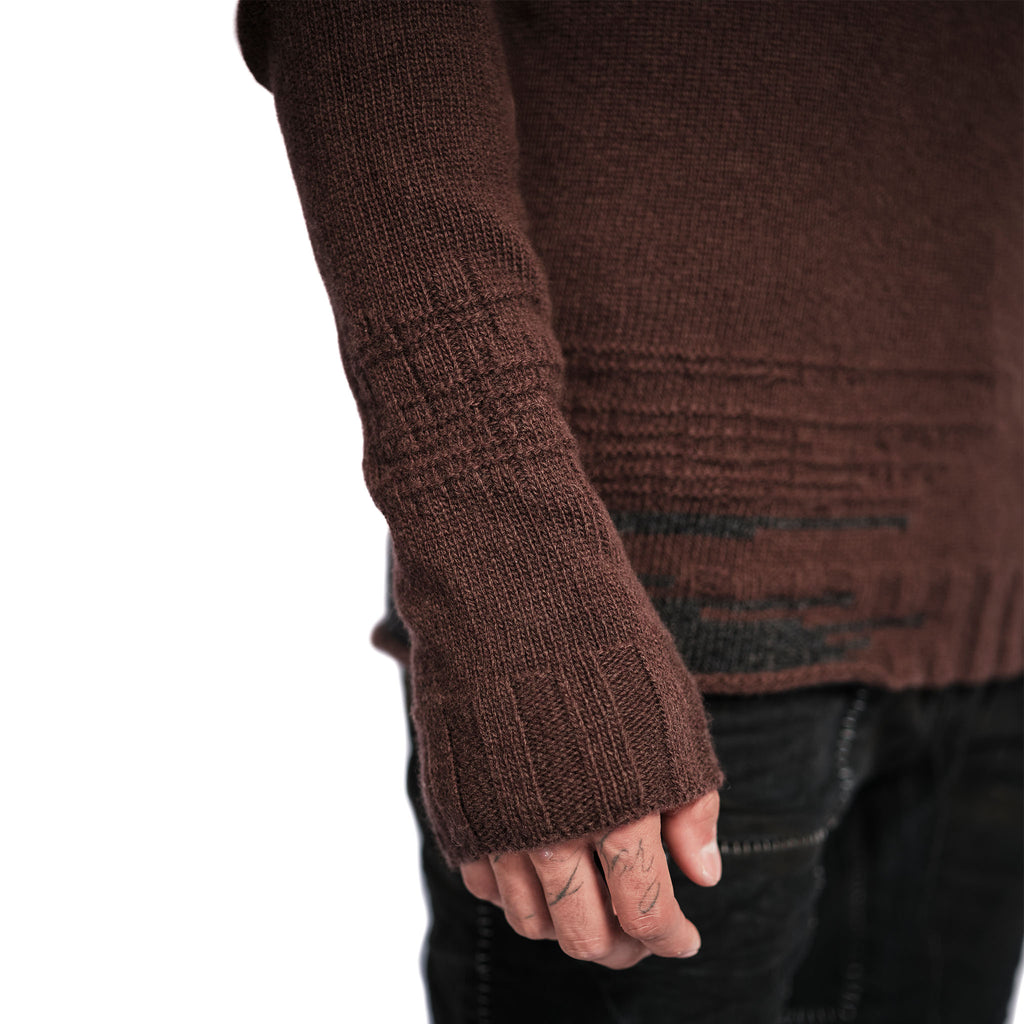 HEAVY WOOL MOCK NECK SWEATER