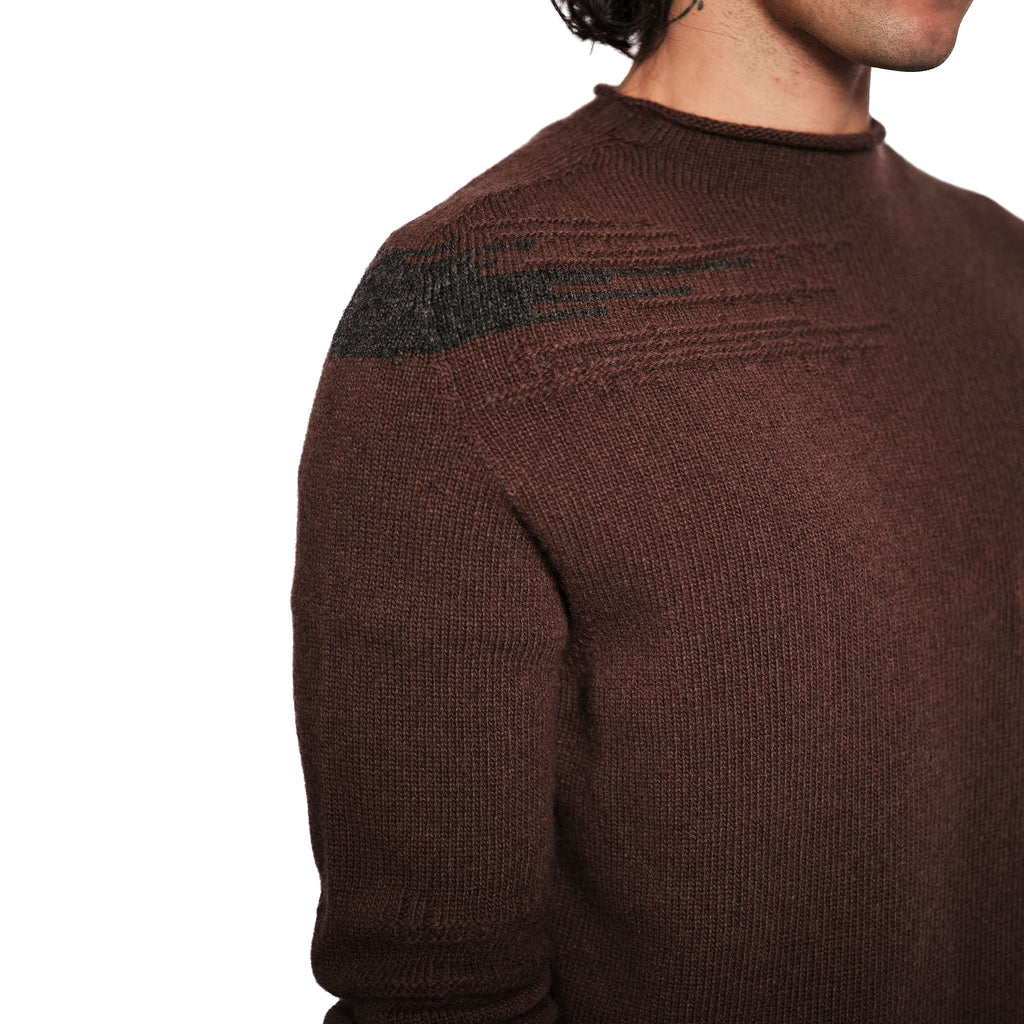 HEAVY WOOL MOCK NECK SWEATER
