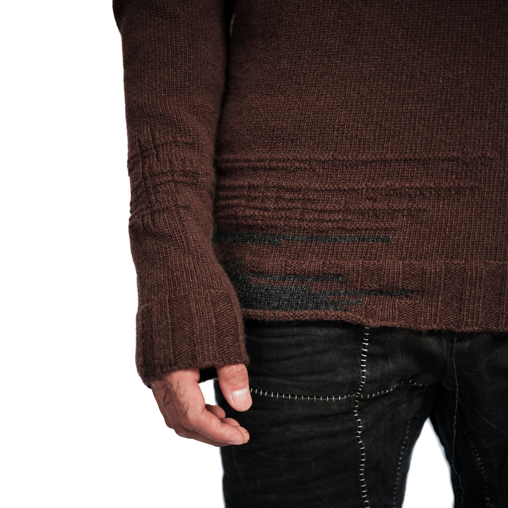 HEAVY WOOL MOCK NECK SWEATER
