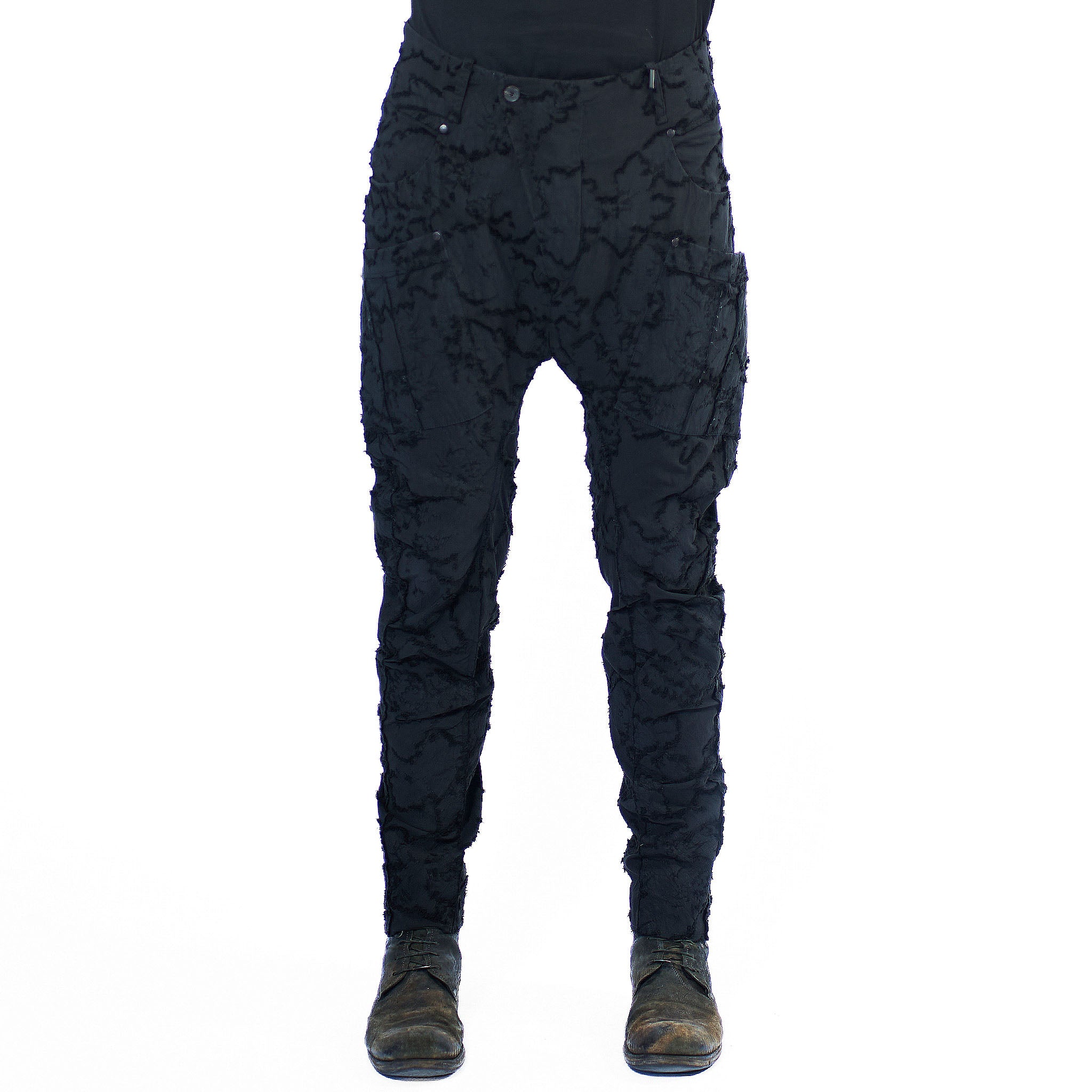 FRAYING BAGGY COMBAT TROUSERS