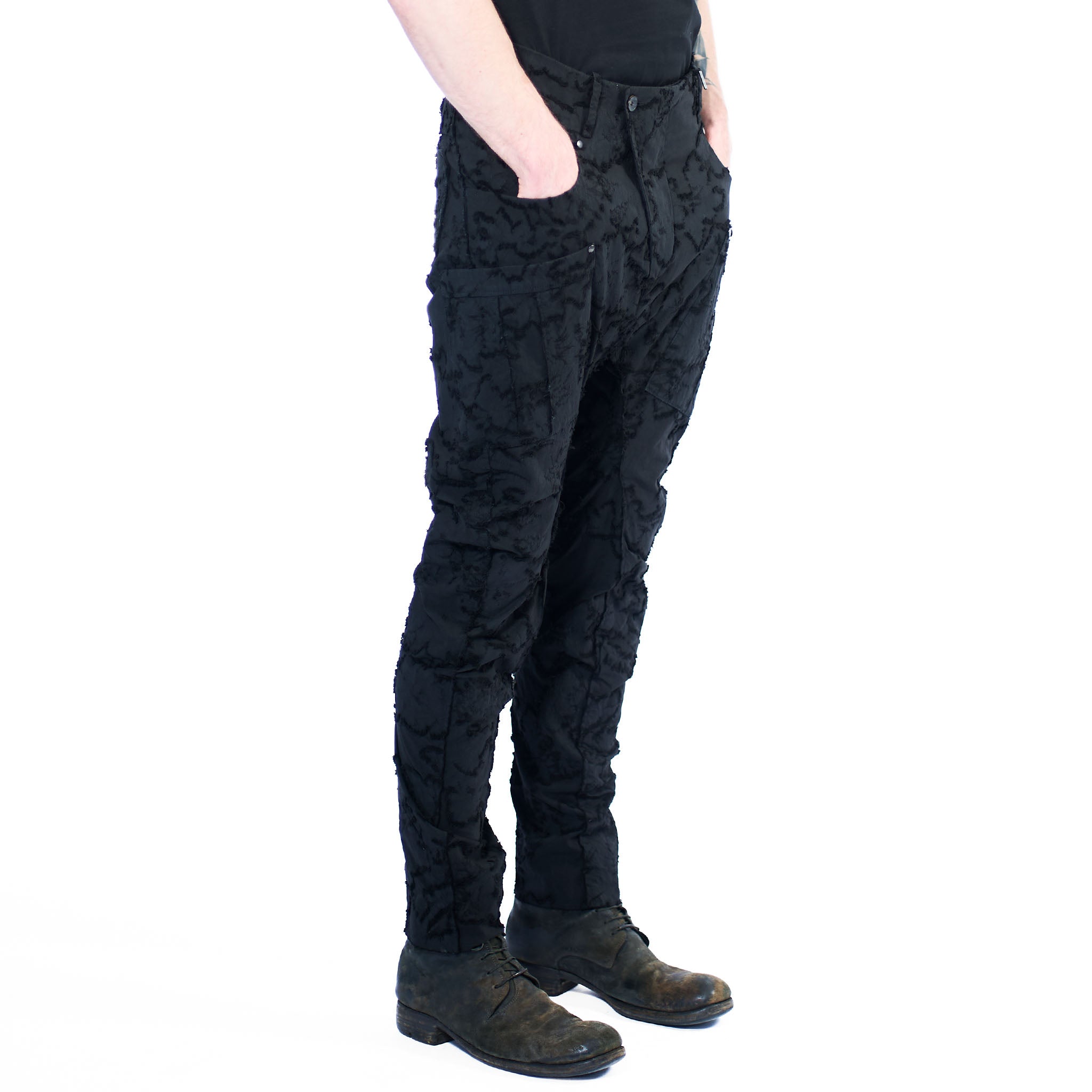 FRAYING BAGGY COMBAT TROUSERS