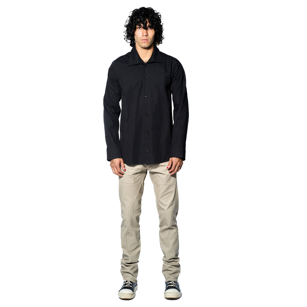 K02 HIGH COLLAR SHIRT (LINCO WEAVE)