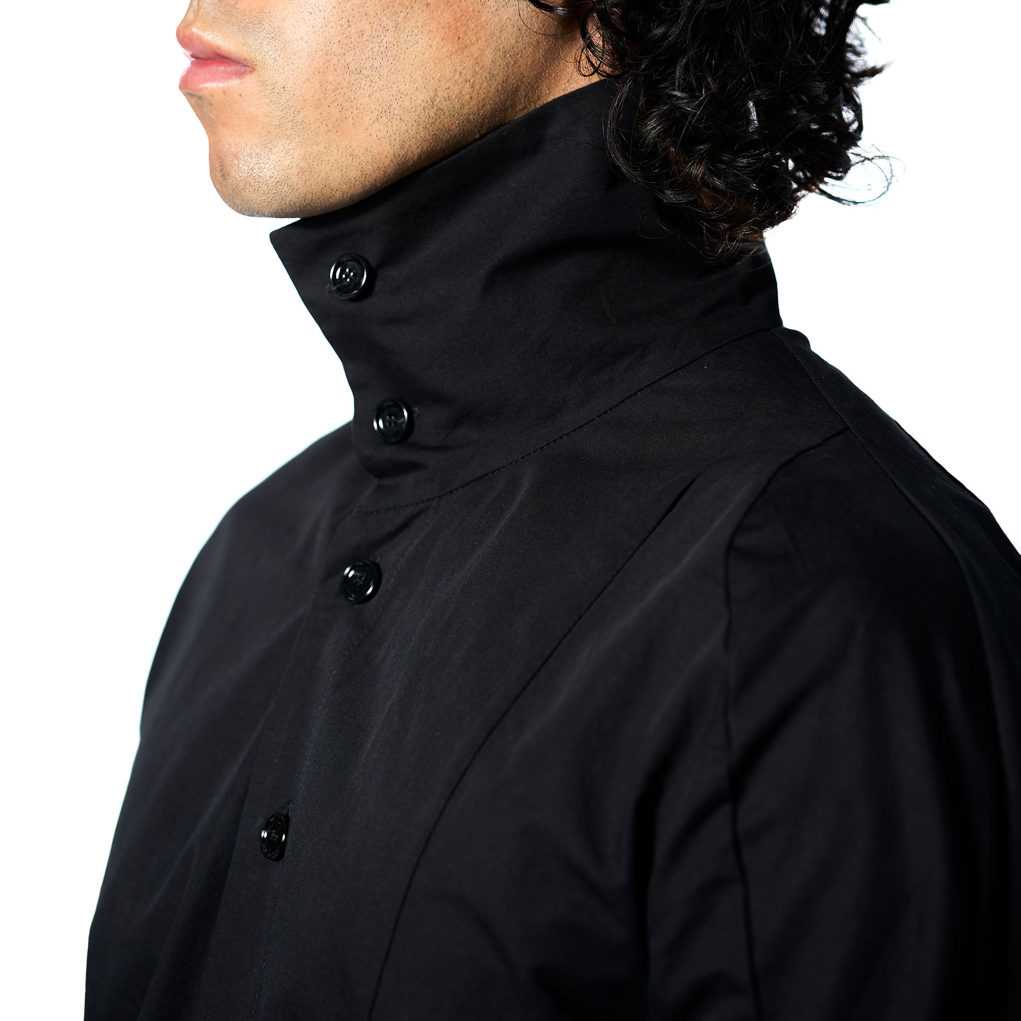 K02 HIGH COLLAR SHIRT (LINCO WEAVE)