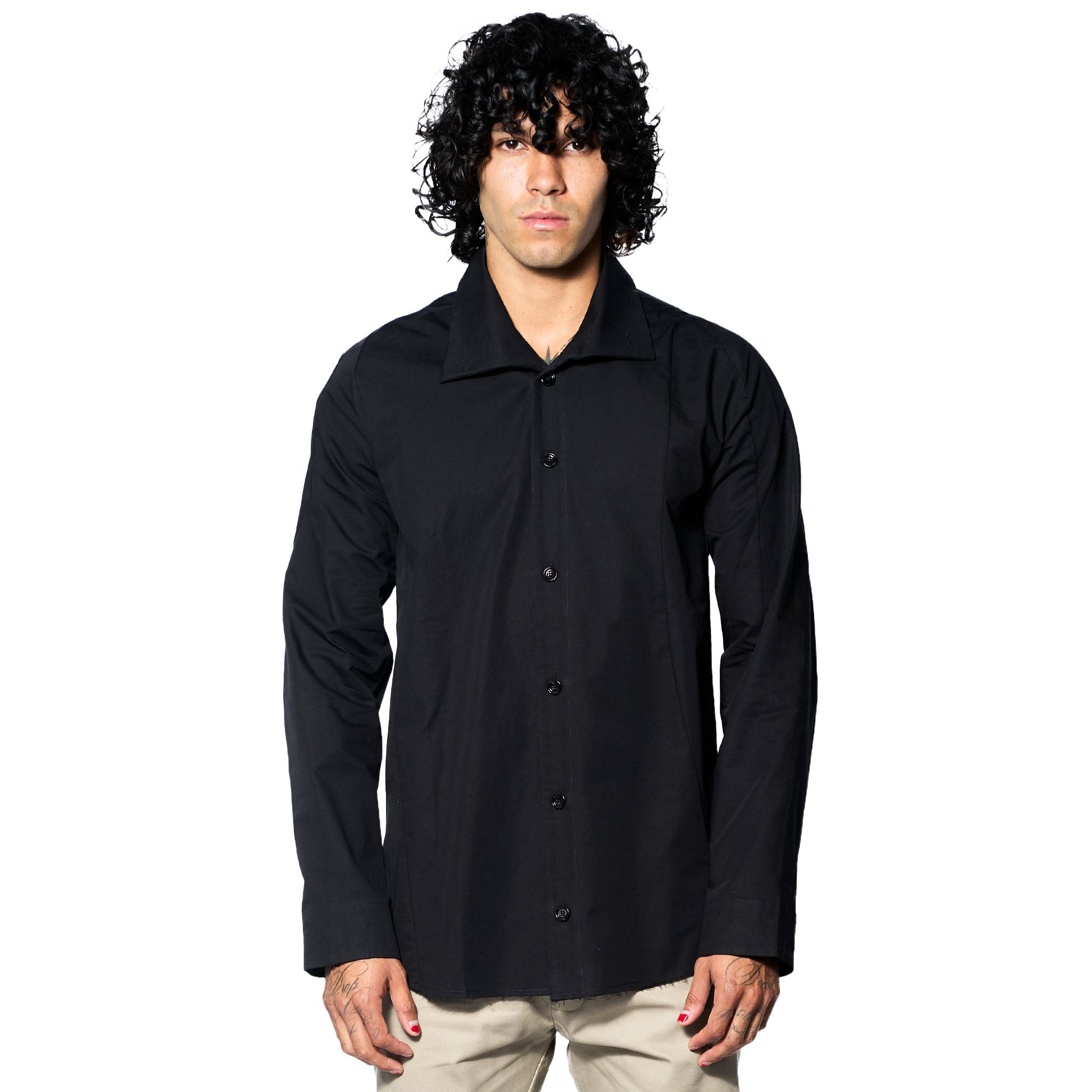 K02 HIGH COLLAR SHIRT (LINCO WEAVE)