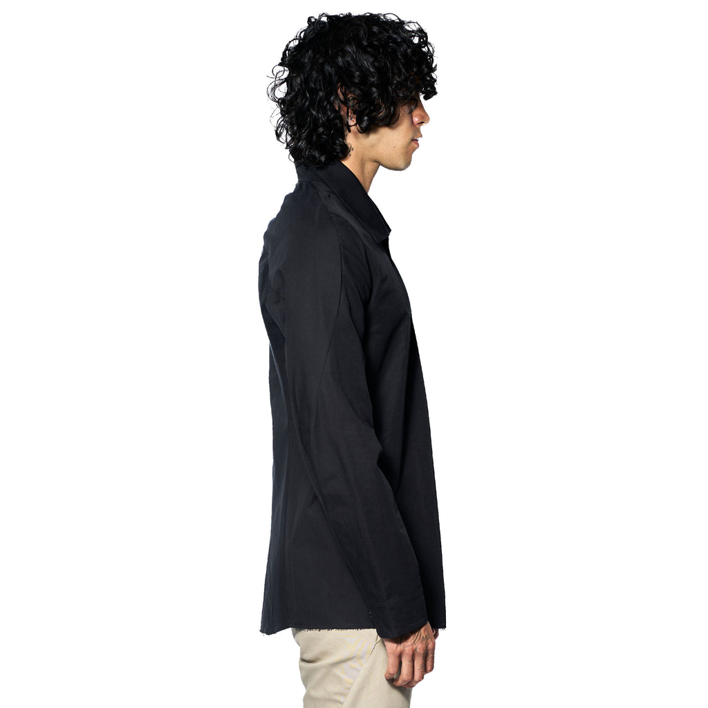 K02 HIGH COLLAR SHIRT (LINCO WEAVE)