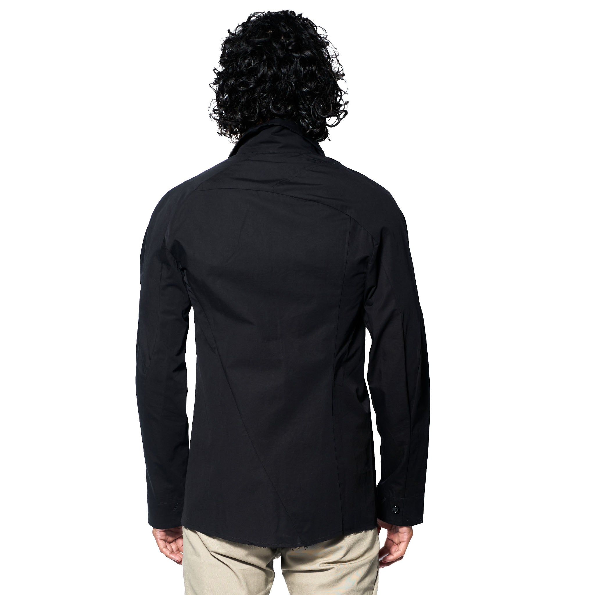 K02 HIGH COLLAR SHIRT (LINCO WEAVE)