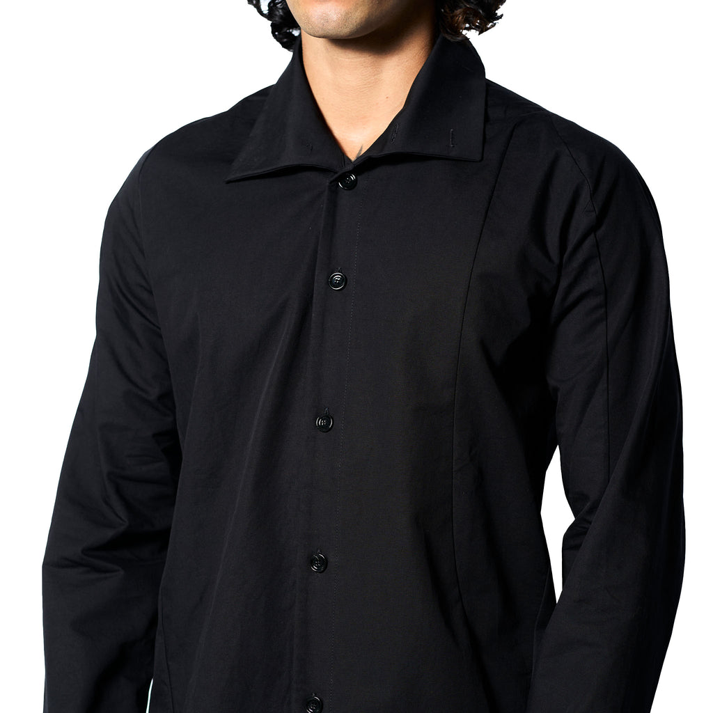 K02 HIGH COLLAR SHIRT (LINCO WEAVE)