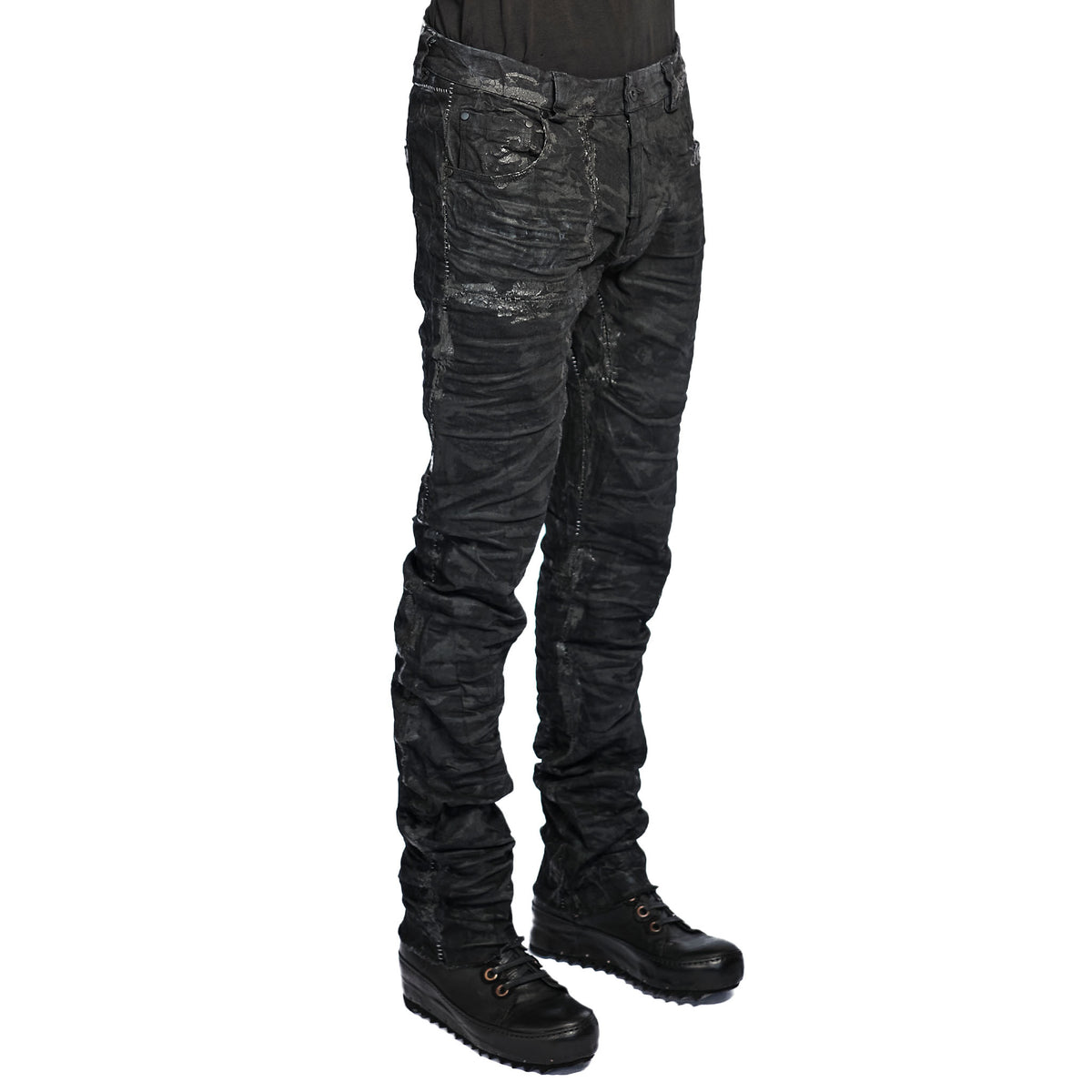 STRETCH DENIM SLIM JEAN (PAINTED)