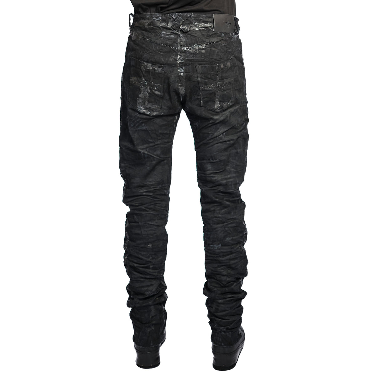 STRETCH DENIM SLIM JEAN (PAINTED)