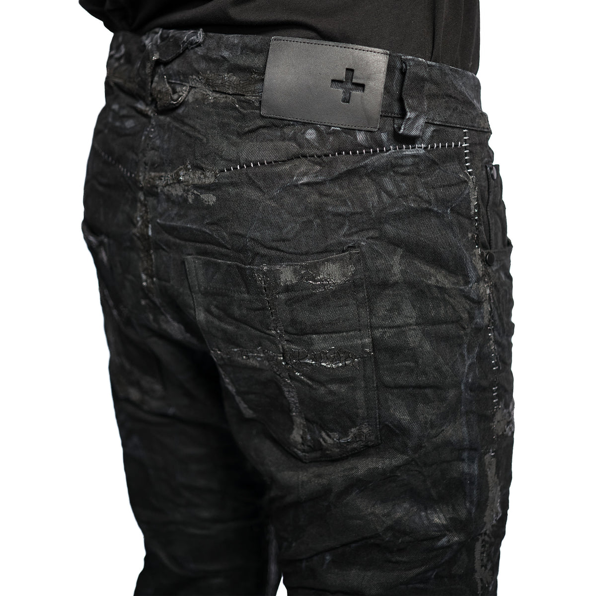 STRETCH DENIM SLIM JEAN (PAINTED)
