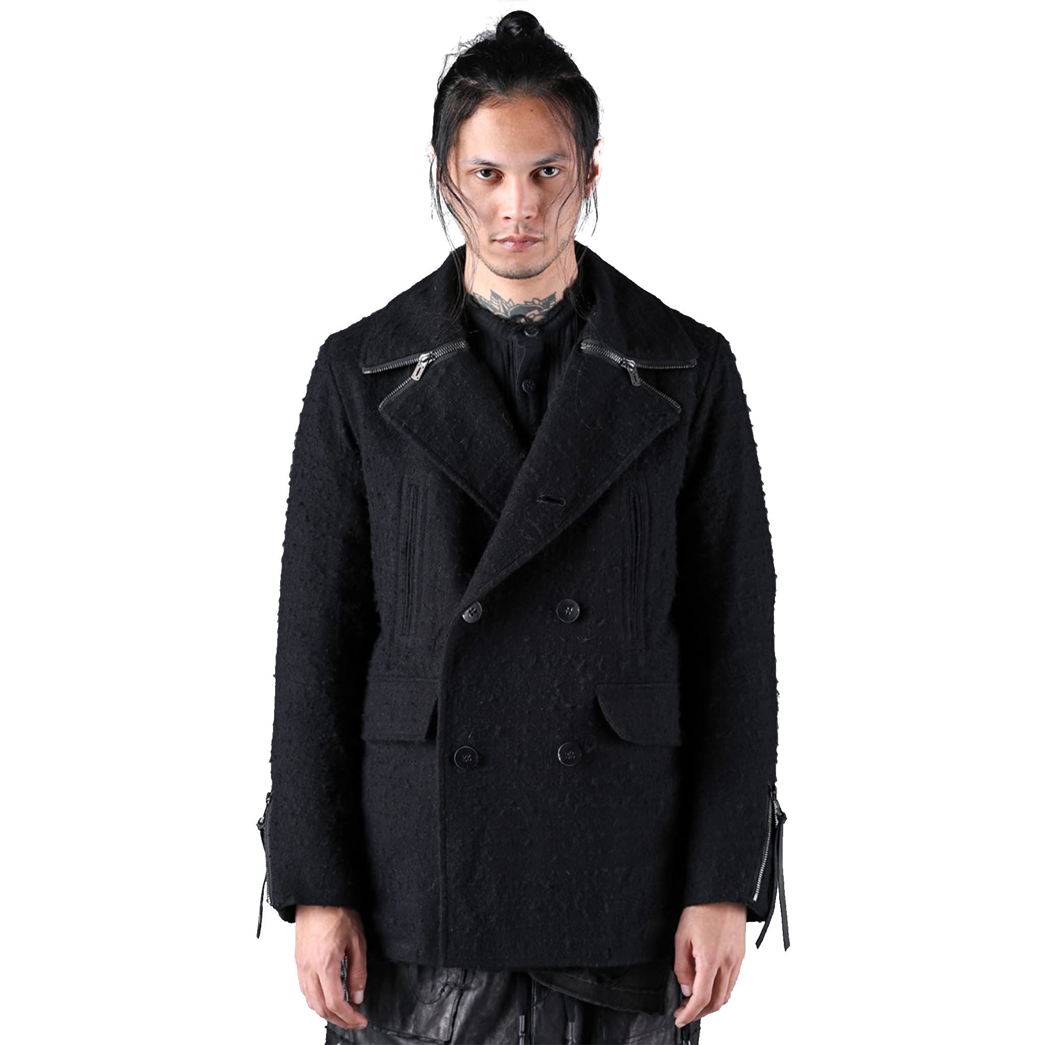 BRUSHING NEP PEA COAT