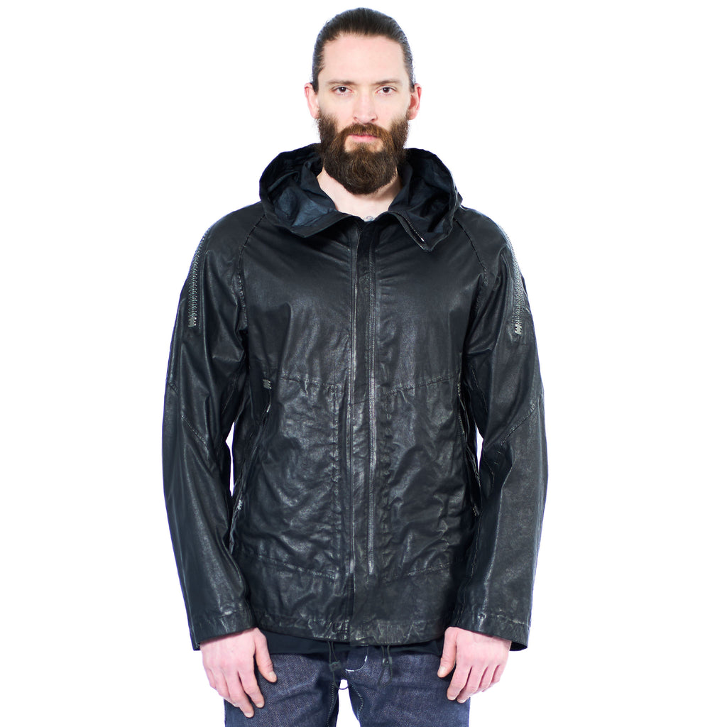 LEATHER RAIN JACKET