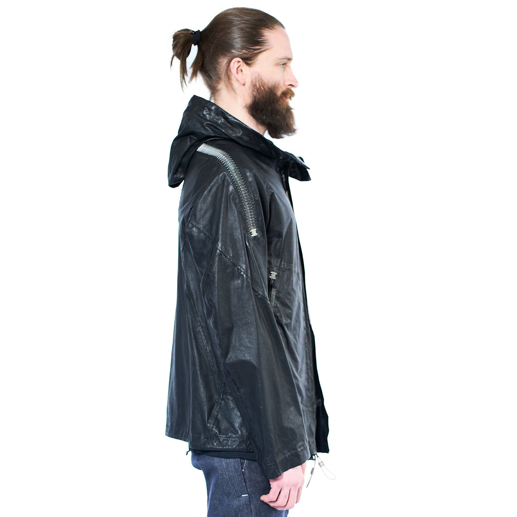 LEATHER RAIN JACKET