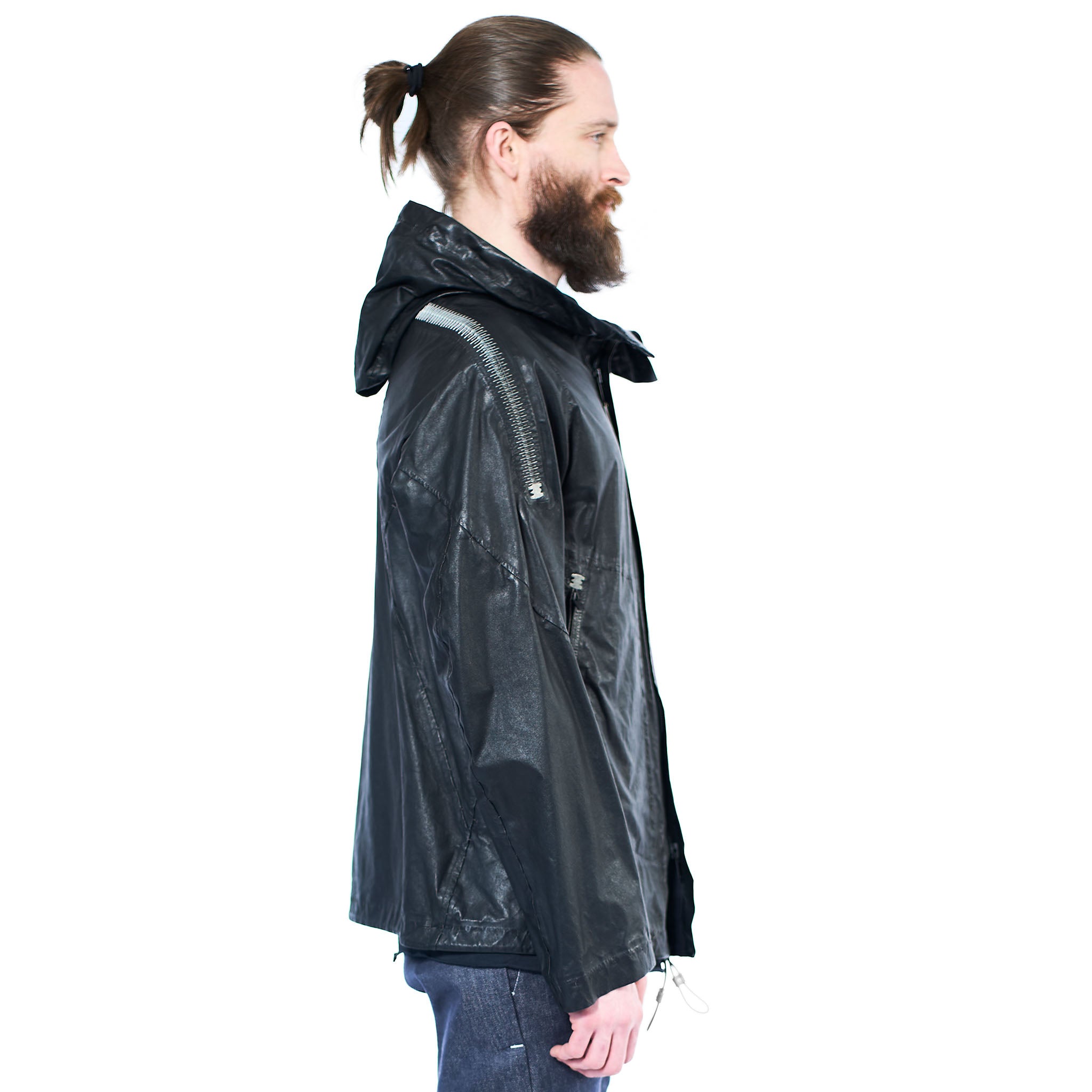 LEATHER RAIN JACKET
