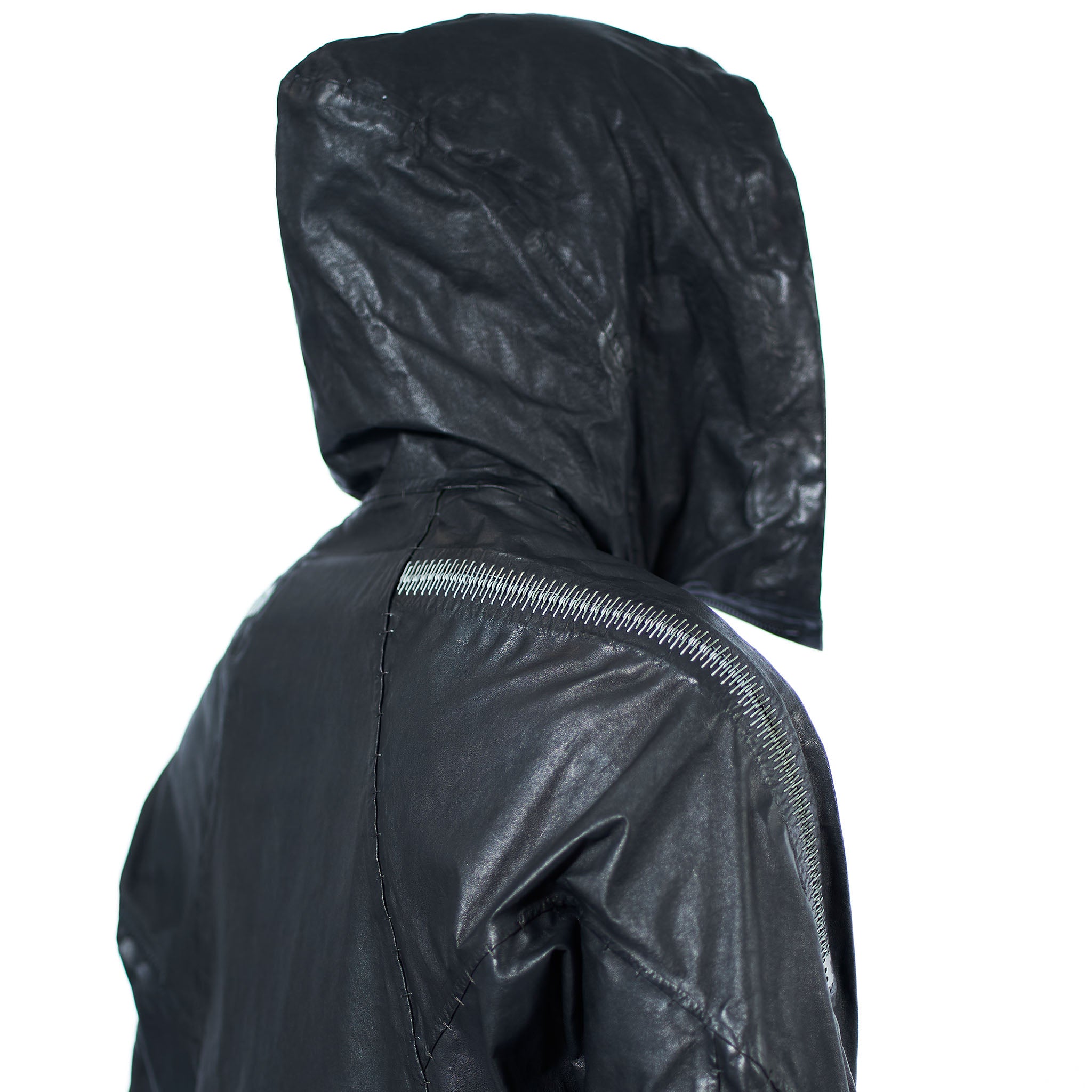 LEATHER RAIN JACKET