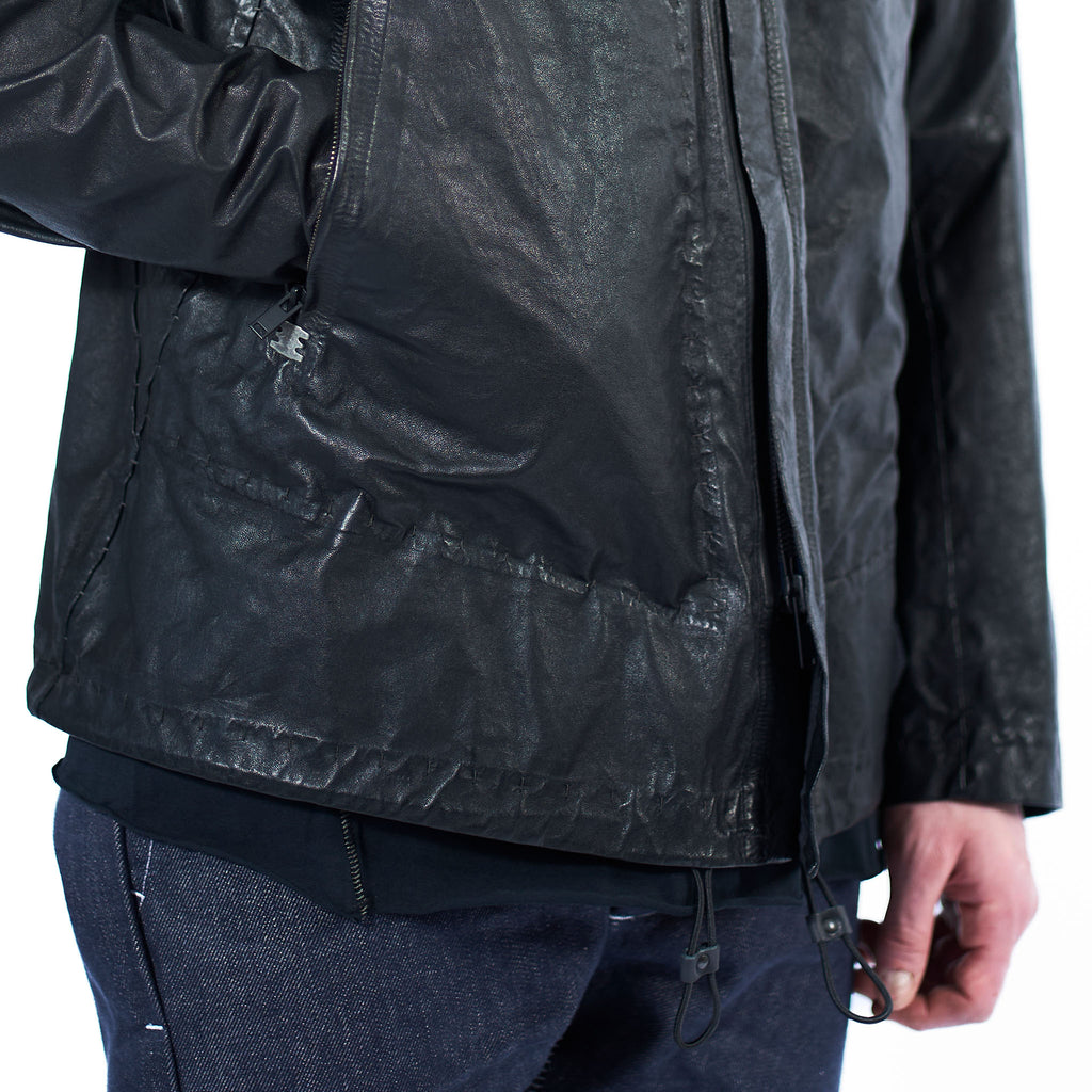 LEATHER RAIN JACKET