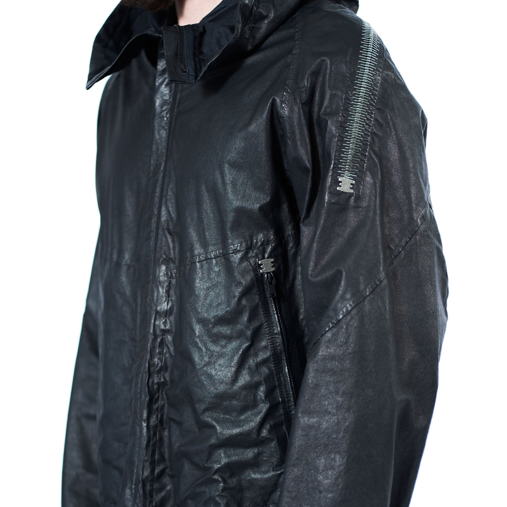 LEATHER RAIN JACKET