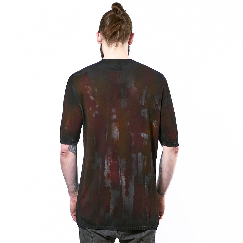 COTTON KNIT T-SHIRT (PAINTED)