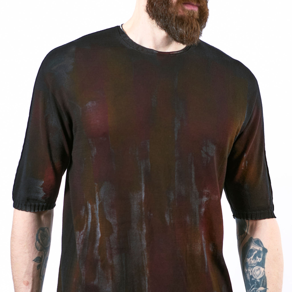 COTTON KNIT T-SHIRT (PAINTED)