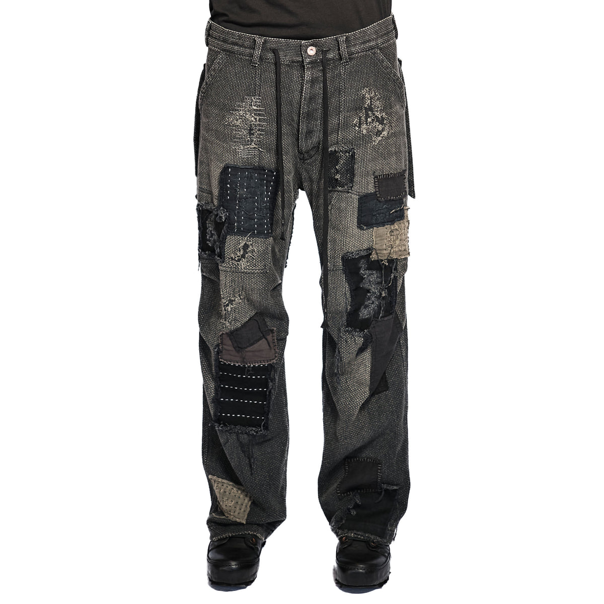 SHASHIKO REPAIR DISTRESSED WIDE JEAN