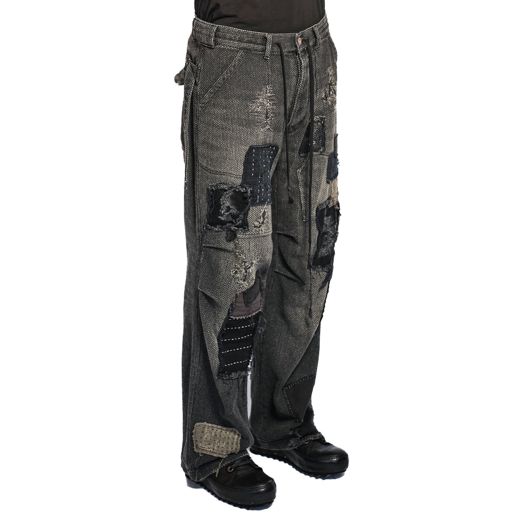 SHASHIKO REPAIR DISTRESSED WIDE JEAN