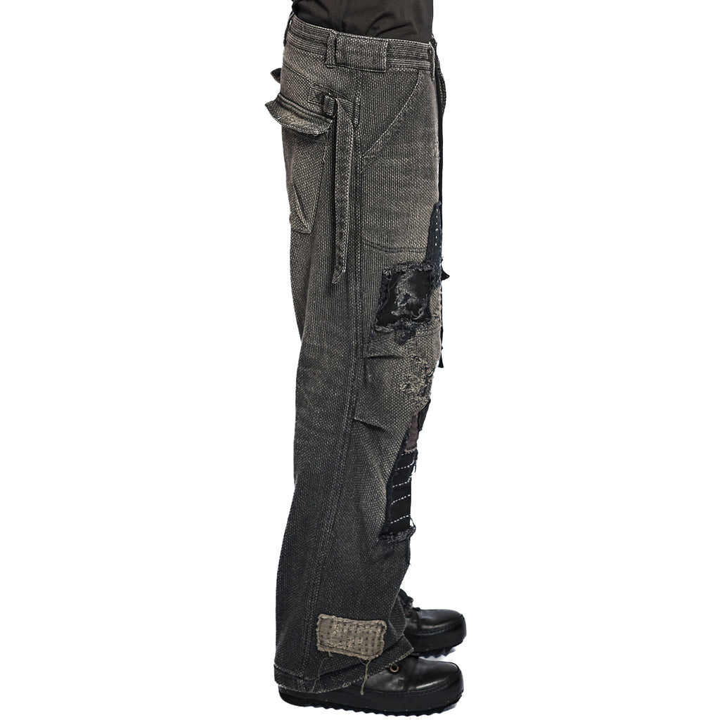 SHASHIKO REPAIR DISTRESSED WIDE JEAN