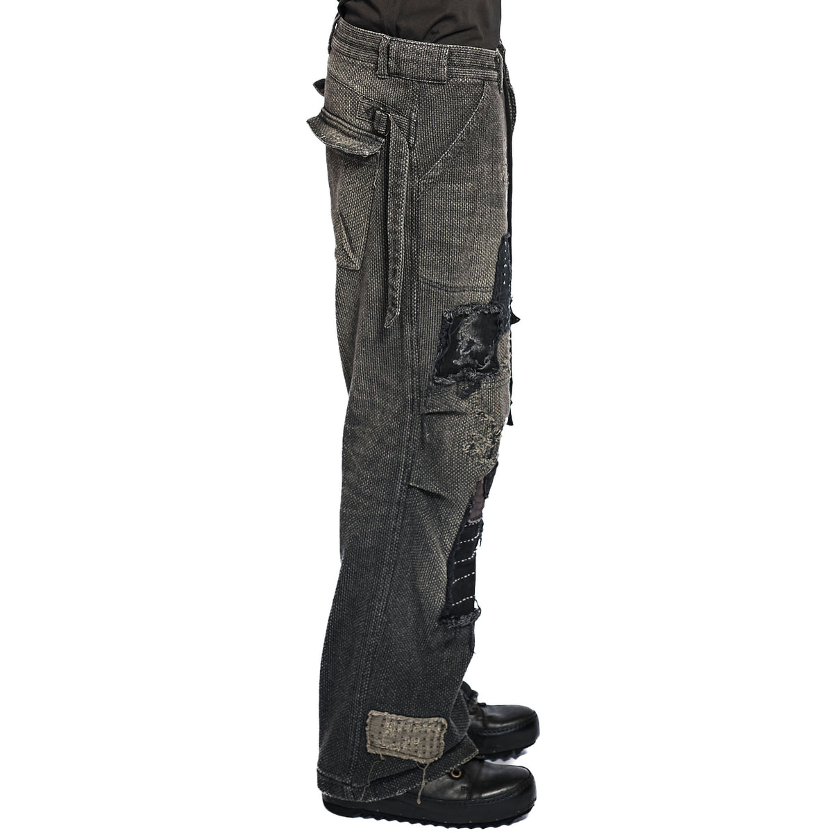 SHASHIKO REPAIR DISTRESSED WIDE JEAN