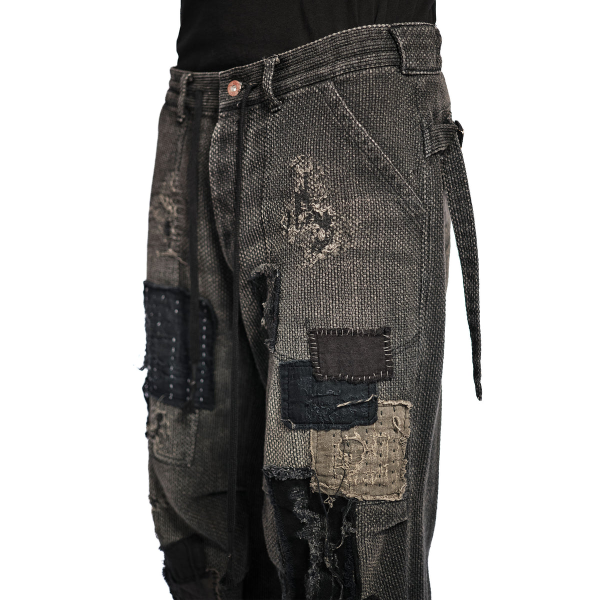 SHASHIKO REPAIR DISTRESSED WIDE JEAN