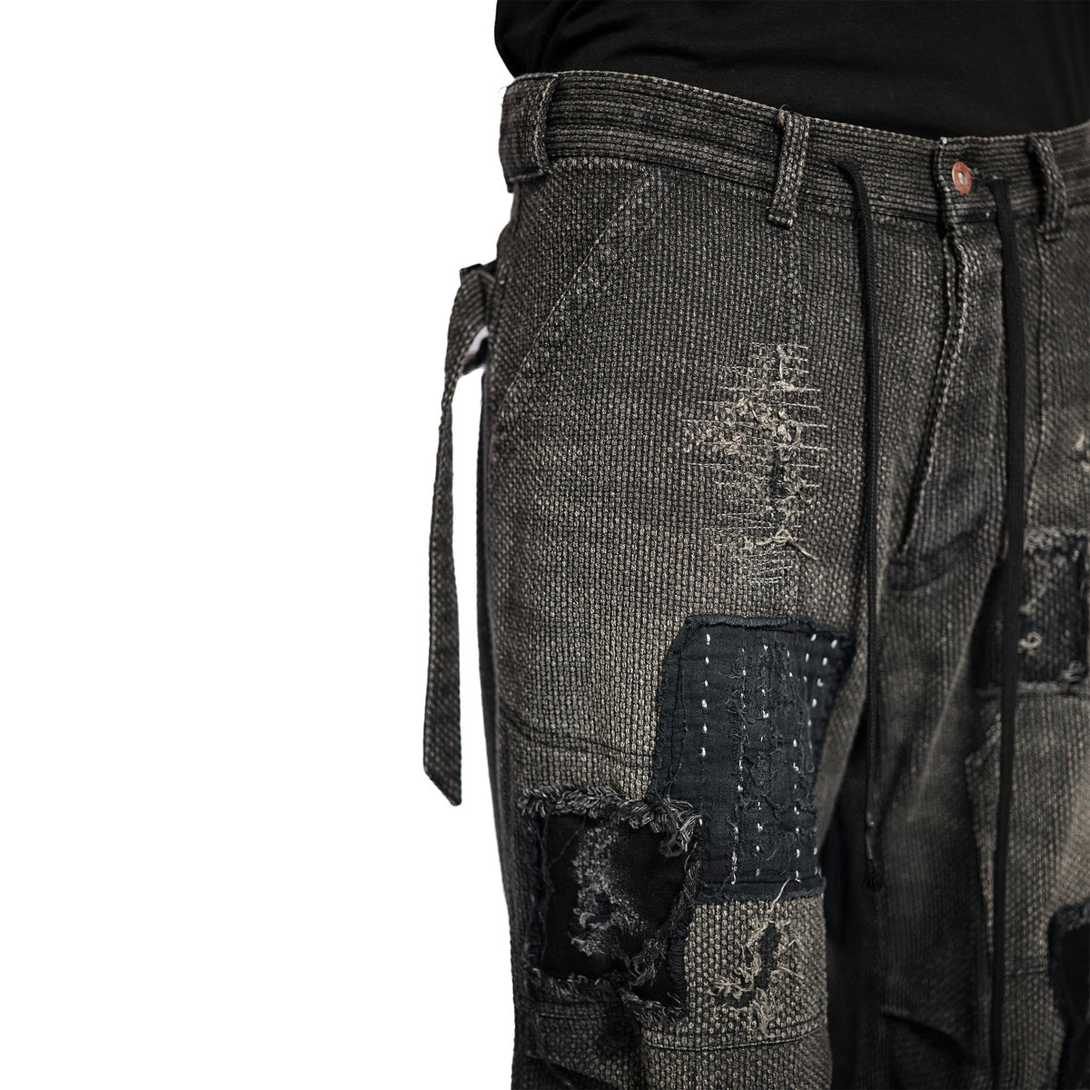SHASHIKO REPAIR DISTRESSED WIDE JEAN