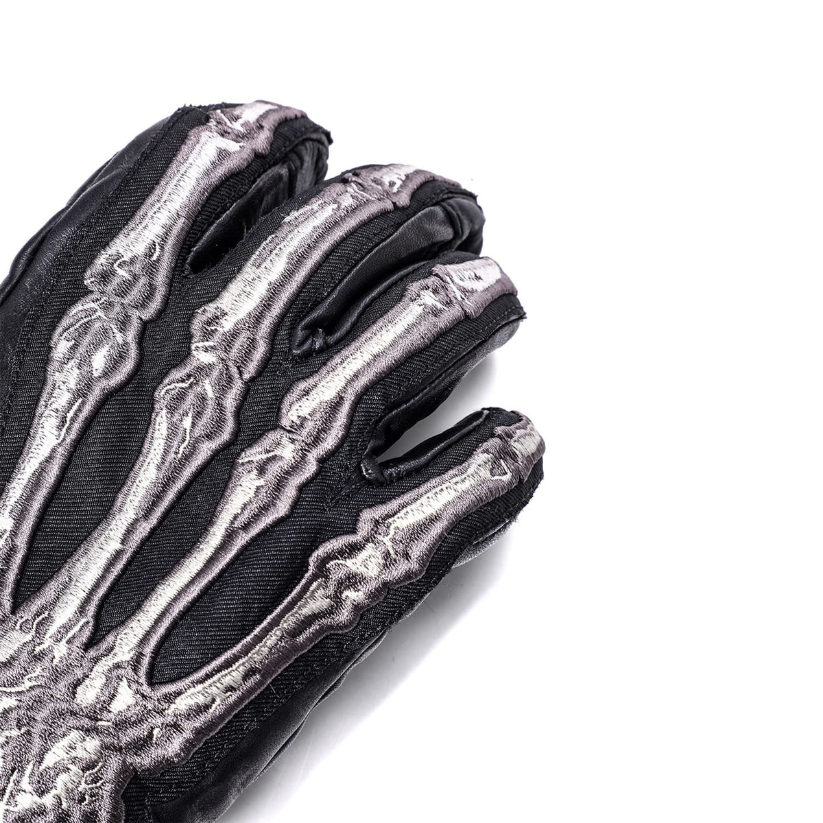 SKELETON EMBROIDERED HORSE-HIDE GLOVES