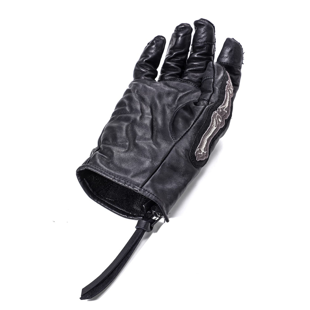 SKELETON EMBROIDERED HORSE-HIDE GLOVES
