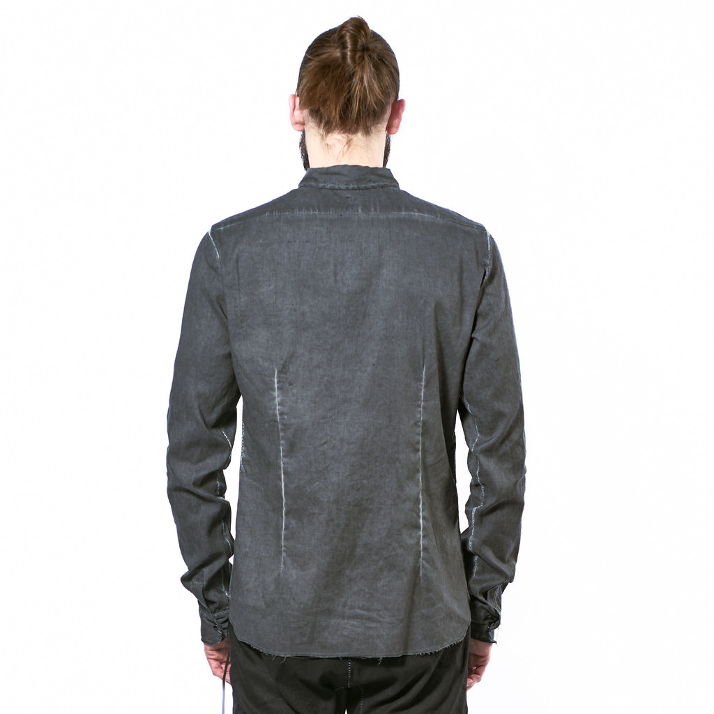 STRETCH LINEN SNAP BUTTON SHIRT