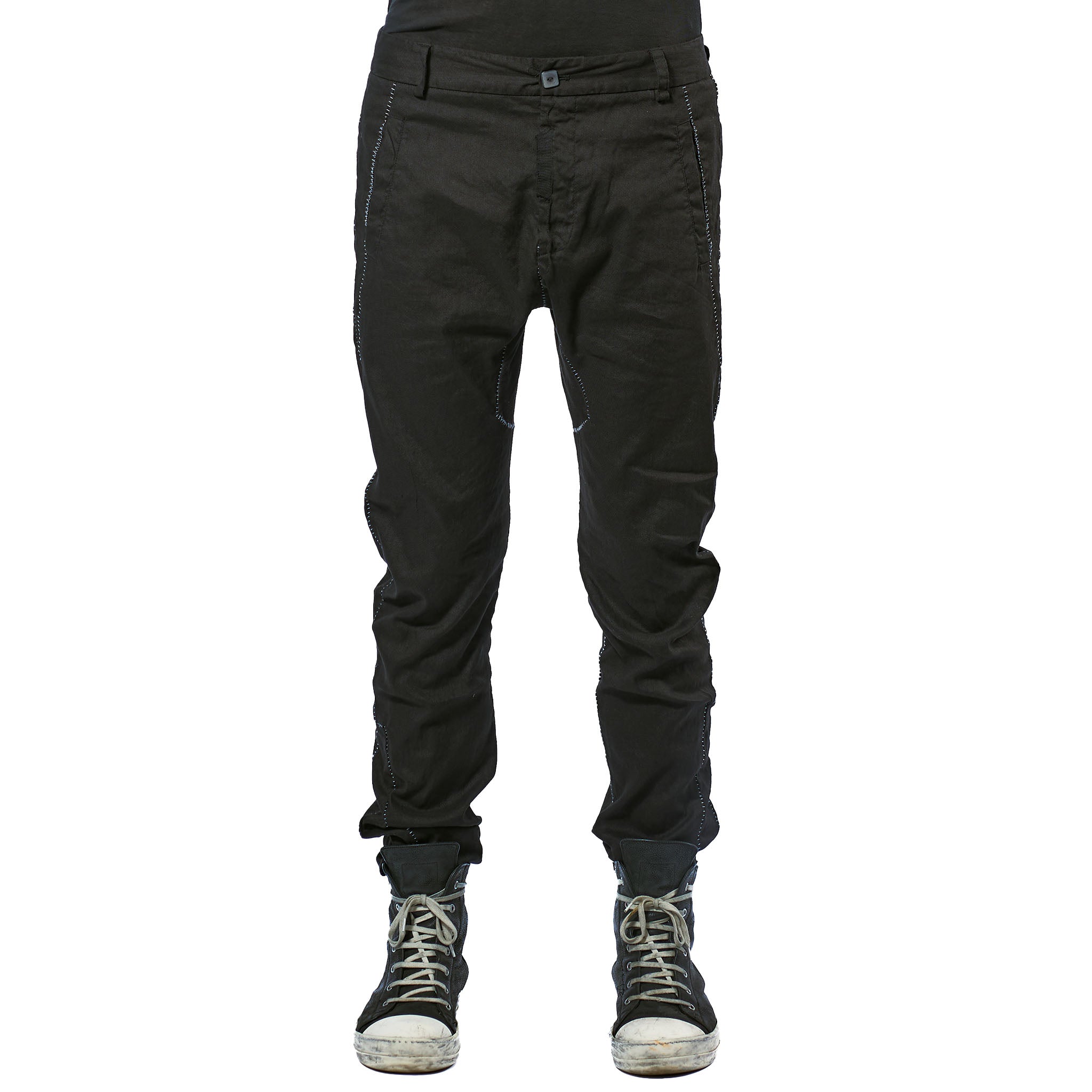 STRETCH LINEN TROUSERS