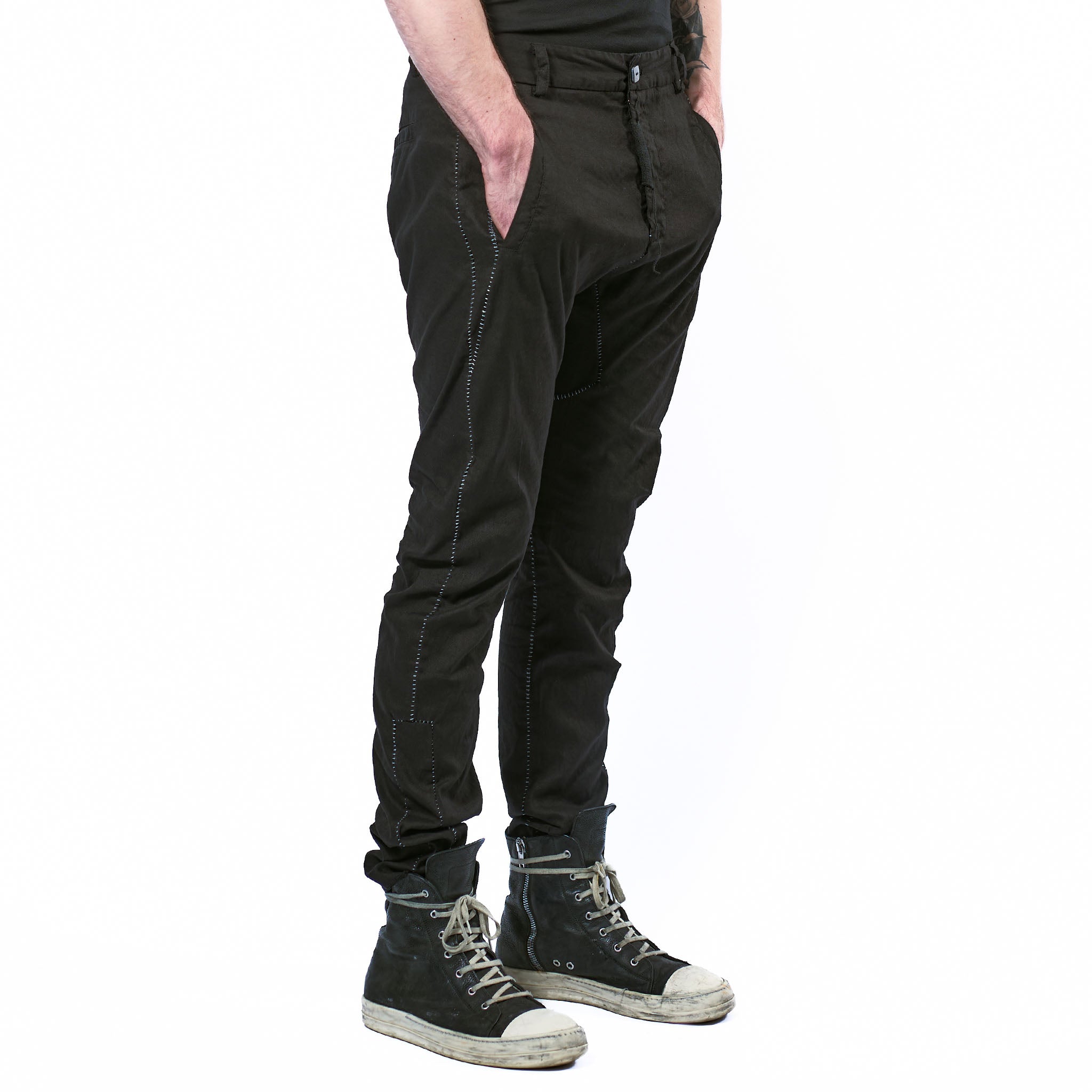 STRETCH LINEN TROUSERS
