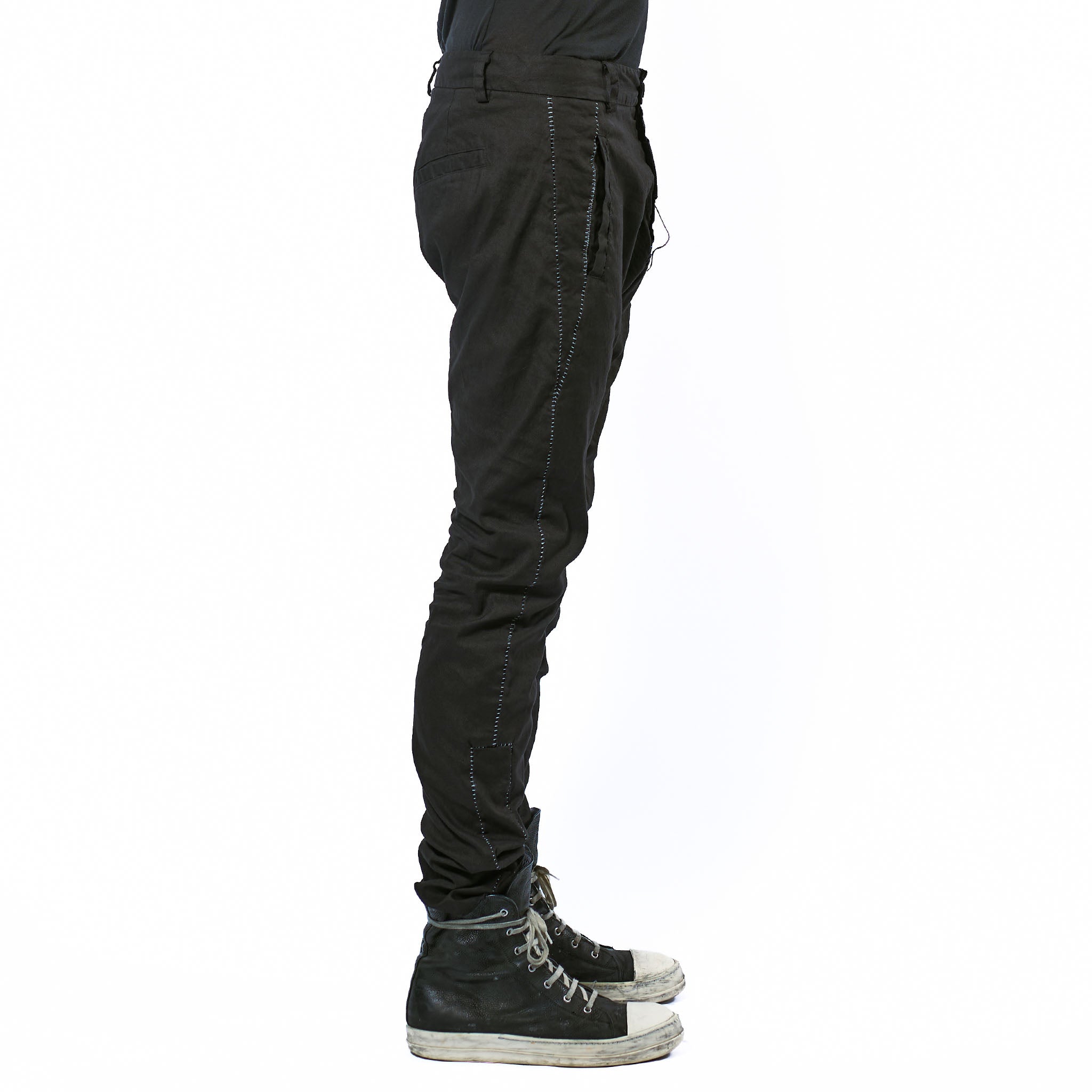 STRETCH LINEN TROUSERS
