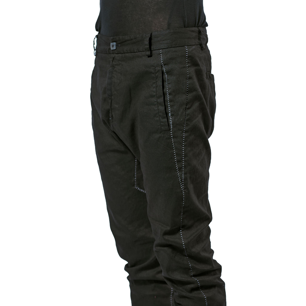 STRETCH LINEN TROUSERS